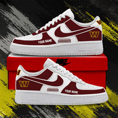LIMITED EDITION - NEW CUSTOMIZED NFL12 WTC WASHINGTON COMMANDERS AF1 SHOES