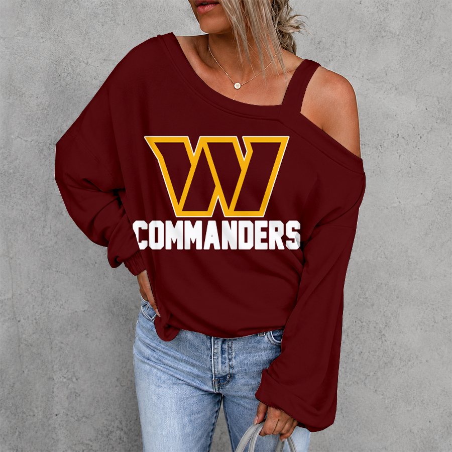 [SPECIAL OFFER] NEW CUSTOMIZED NFL12 WTC WASHINGTON COMMANDERS DROP SHOULDER SWEATSHIRT