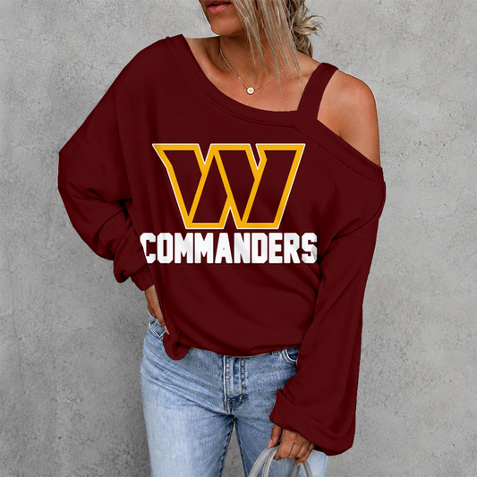 [SPECIAL OFFER] NEW CUSTOMIZED NFL12 WTC WASHINGTON COMMANDERS DROP SHOULDER SWEATSHIRT