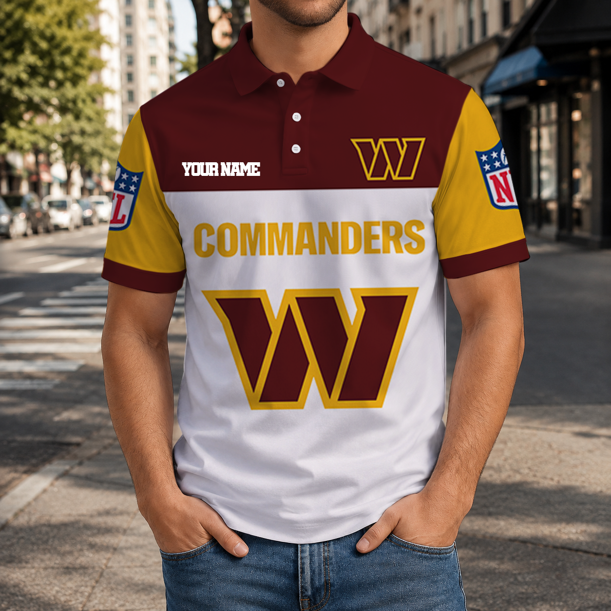 LIMITED EDITION - NEW CUSTOMIZED NFL12 WTC WASHINGTON COMMANDERS T-SHIRT, POLO SHIRT, ZIP POLO SHIRT, SWEATSHIRT, HOODIE & ZIP HOODIE