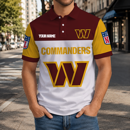 LIMITED EDITION - NEW CUSTOMIZED NFL12 WTC WASHINGTON COMMANDERS T-SHIRT, POLO SHIRT, ZIP POLO SHIRT, SWEATSHIRT, HOODIE & ZIP HOODIE
