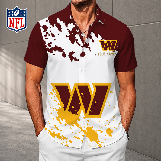 LIMITED EDITION - NEW CUSTOMIZED NFL12 WTC WASHINGTON COMMANDERS UNISEX HAWAIIAN SHIRT
