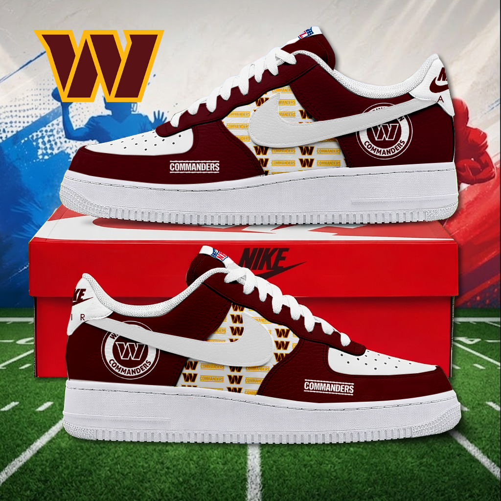 MEGA SALE - NEW CUSTOMIZED NFL12 WTC WASHINGTON COMMANDERS AF1 SNEAKERS