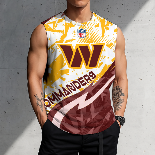 LIMITED EDITION - NEW CUSTOMIZED NFL12 WTC WASHINGTON COMMANDERS MEN'S GYM SHIRT