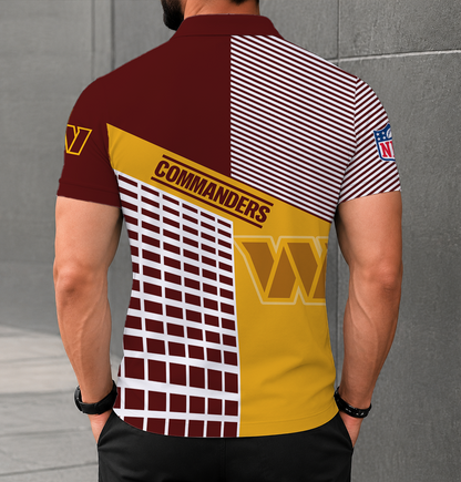 LIMITED EDITION - NEW CUSTOMIZED NFL12 WTC WASHINGTON COMMANDERS POLO SHIRT