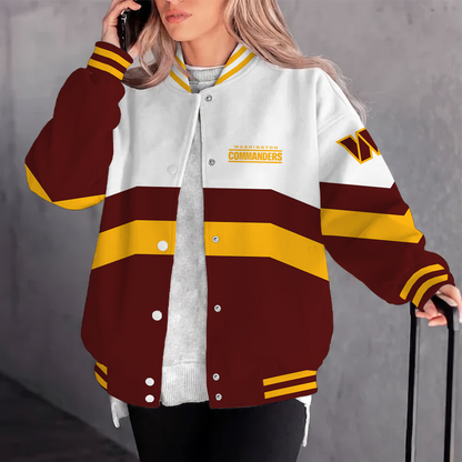 [SPECIAL OFFER] NEW CUSTOMIZED NFL12 WTC WASHINGTON COMMANDERS SATIN VARSITY & BASEBALL JACKET