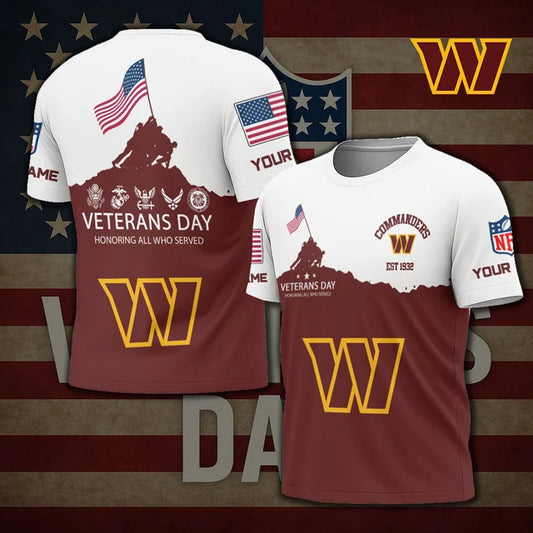 LIMITED EDITION - NEW CUSTOMIZED NFL12 WS COMMANDERS UNISEX T-SHIRT, SWEATSHIRT, HOODIE & ZIP HOODIE