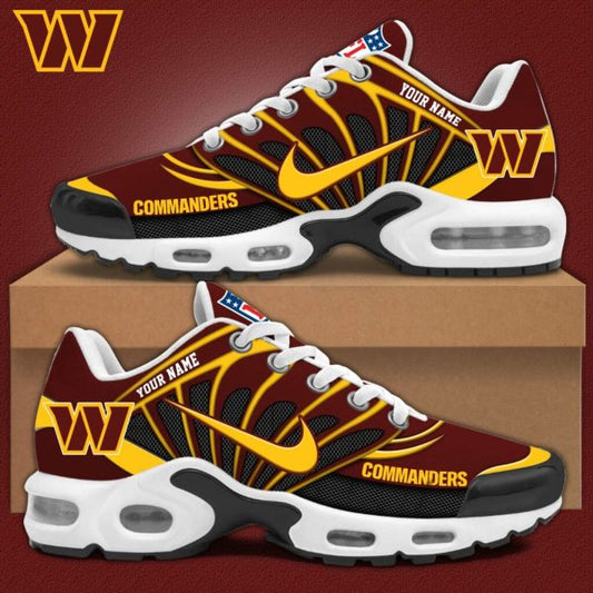 LIMITED EDITION - NEW CUSTOMIZED NFL12 WTC WASHINGTON COMMANDERS AIR MAX PLUS SNEAKERS