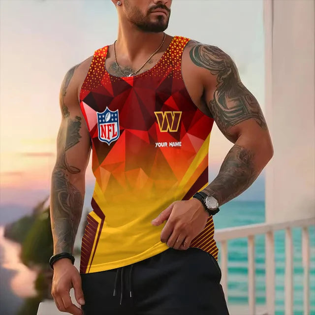 LIMITED EDITION - NEW CUSTOMIZED NFL12 WS COMMANDERS UNISEX TANK TOP