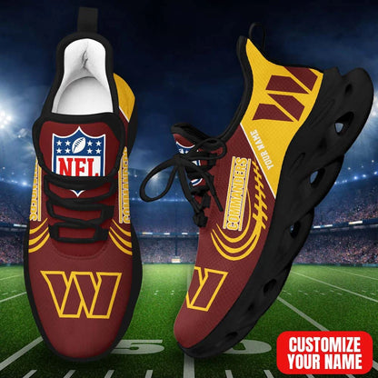 LIMITED EDITION - NEW CUSTOMIZED NFL12 WTC WS COMMANDERS PREMIUM CLUNKY SNEAKERS