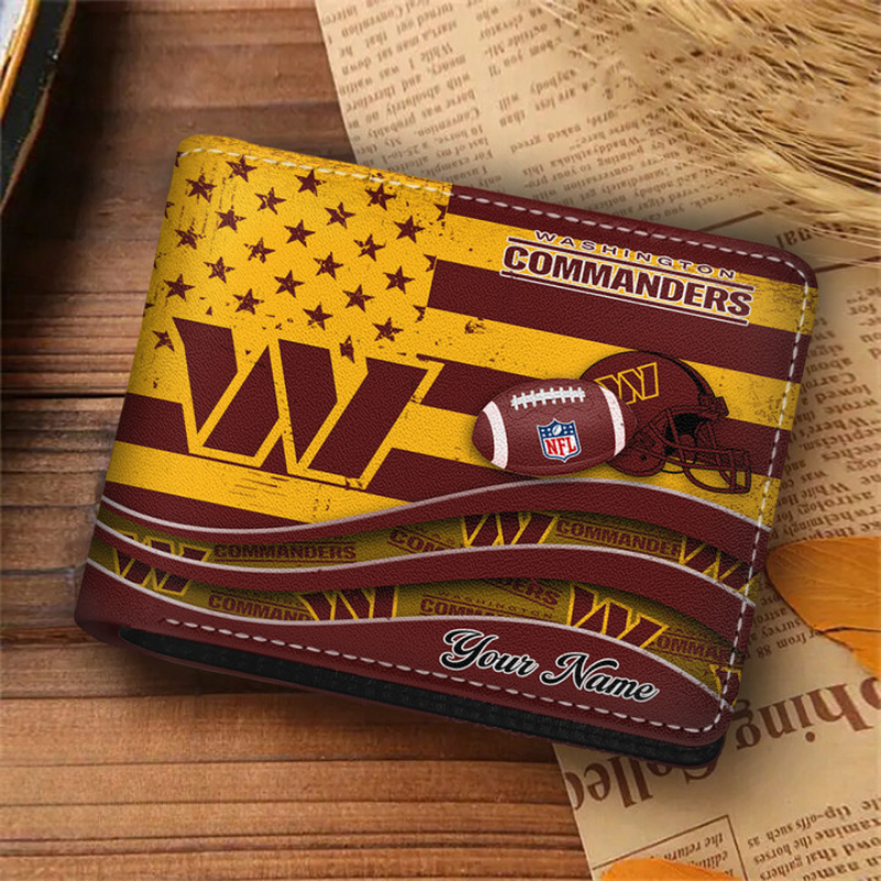 [SPECIAL OFFER] NEW CUSTOMIZED NFL12 WTC WASHINGTON COMMANDERS LEATHER WALLET
