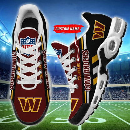 LIMITED EDITION - NEW CUSTOMIZED NFL12 WTC WASHINGTON COMMANDERS AIR MAX PLUS SNEAKERS