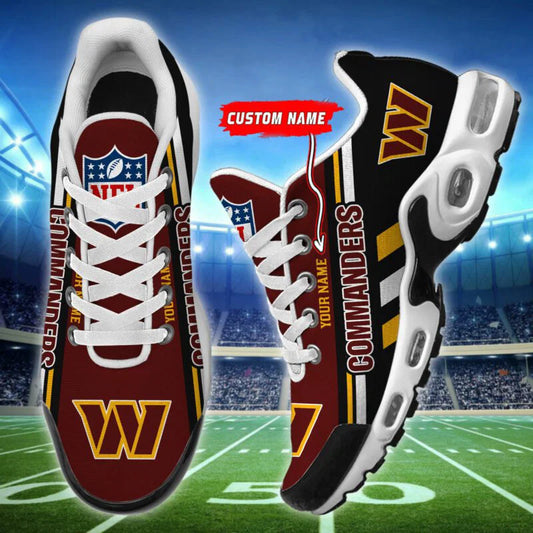LIMITED EDITION - NEW CUSTOMIZED NFL12 WTC WASHINGTON COMMANDERS AIR MAX PLUS SNEAKERS