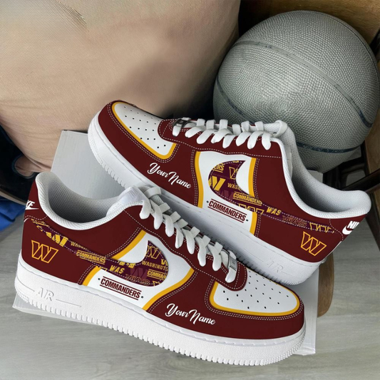 LIMITED EDITION - NEW CUSTOMIZED NFL12 WTC WASHINGTON COMMANDERS AF1 SNEAKERS