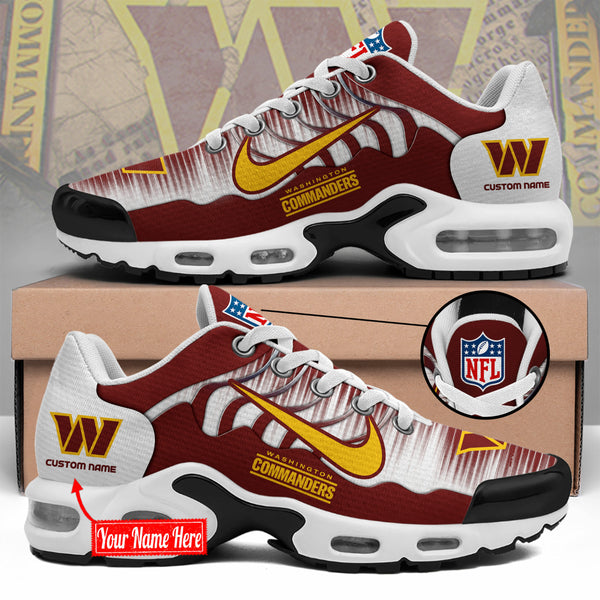 LIMITED EDITION - NEW CUSTOMIZED NFL12 WTC WASHINGTON COMMANDERS UNISEX AIR MAX PLUS SNEAKERS
