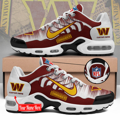 LIMITED EDITION - NEW CUSTOMIZED NFL12 WTC WASHINGTON COMMANDERS UNISEX AIR MAX PLUS SNEAKERS