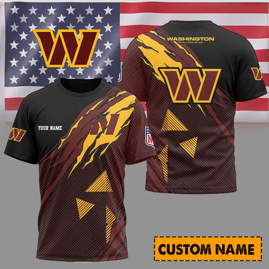 LIMITED EDITION - NEW CUSTOMIZED NFL12 WS COMMANDERS UNISEX T-SHIRT & POLO