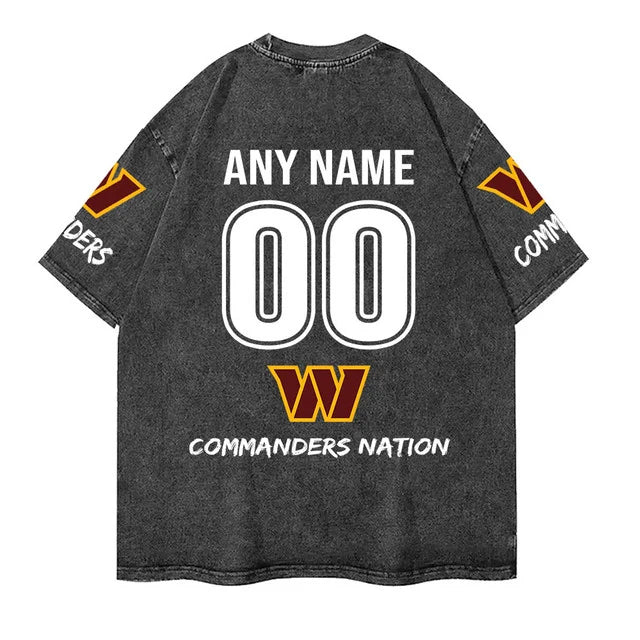 [SPECIAL OFFER] NEW CUSTOMIZED NFL12 WTC WASHINGTON COMMANDERS MULTICOLOR WASHED TEE