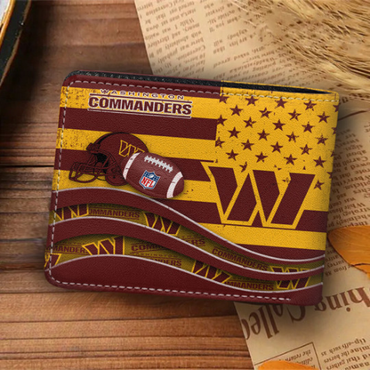 [SPECIAL OFFER] NEW CUSTOMIZED NFL12 WTC WASHINGTON COMMANDERS LEATHER WALLET