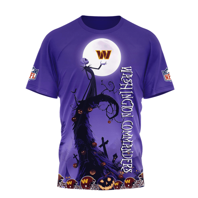 [SPECIAL OFFER] NEW CUSTOMIZED NFL12 WTC WASHINGTON COMMANDERS HALLOWEEN THE NIGHTMARE APPAREL