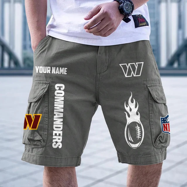 [SPECIAL OFFER] NEW CUSTOMIZED NFL12 WTC WASHINGTON COMMANDERS CARGO SHORTS