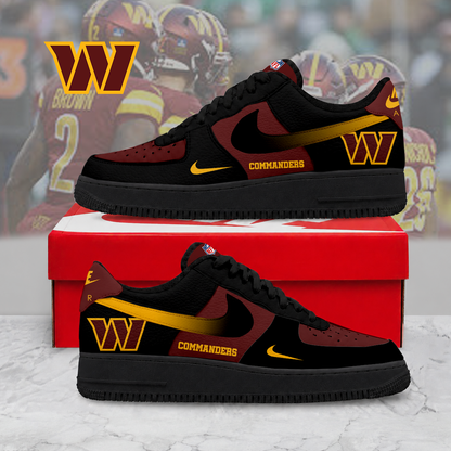 ELITE EDITION - NEW CUSTOMIZED NFL12 WTC WASHINGTON COMMANDERS AF1 SNEAKERS