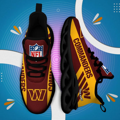 LIMITED EDITION - NEW CUSTOMIZED NFL12 WTC WASHINGTON COMMANDERS UNISEX MAX SOUL SHOES