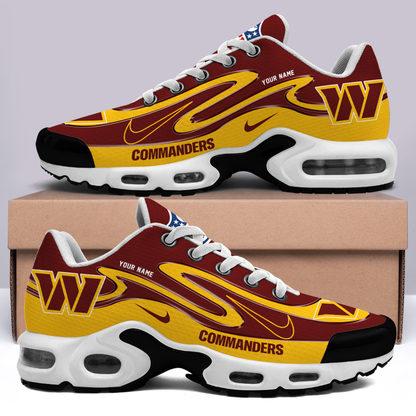 LIMITED EDITION - NEW CUSTOMIZED NFL12 WTC WASHINGTON COMMANDERS AIR MAX PLUS SNEAKERS