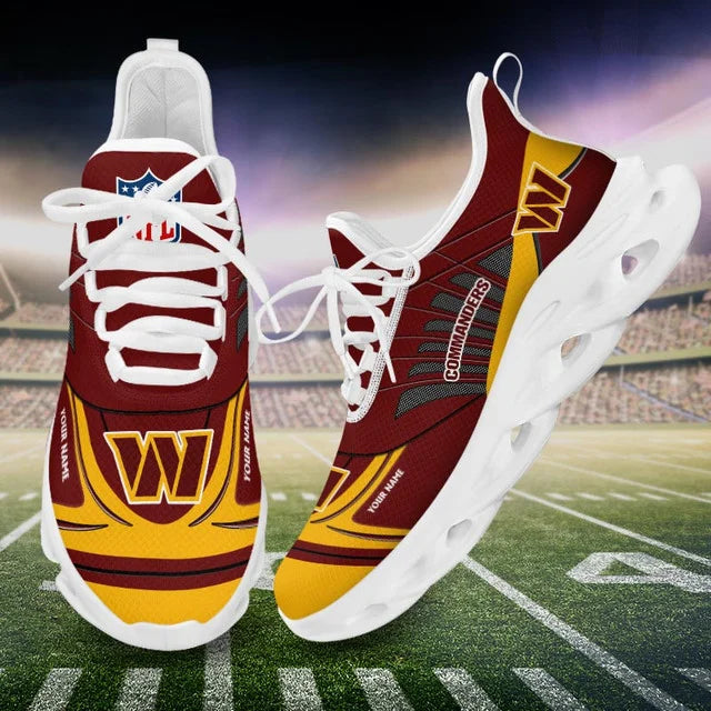LIMITED EDITION - NEW CUSTOMIZED NFL12 WTC WASHINGTON COMMANDERS UNISEX MAX SOUL SHOES