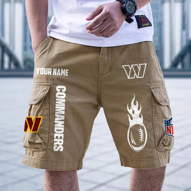 [SPECIAL OFFER] NEW CUSTOMIZED NFL12 WTC WASHINGTON COMMANDERS CARGO SHORTS