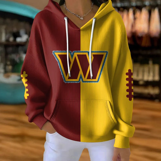LIMITED EDITION - NEW CUSTOMIZED NFL12 WTC WASHINGTON COMMANDERS RIBBED HOODIE & SWEATSHIRT