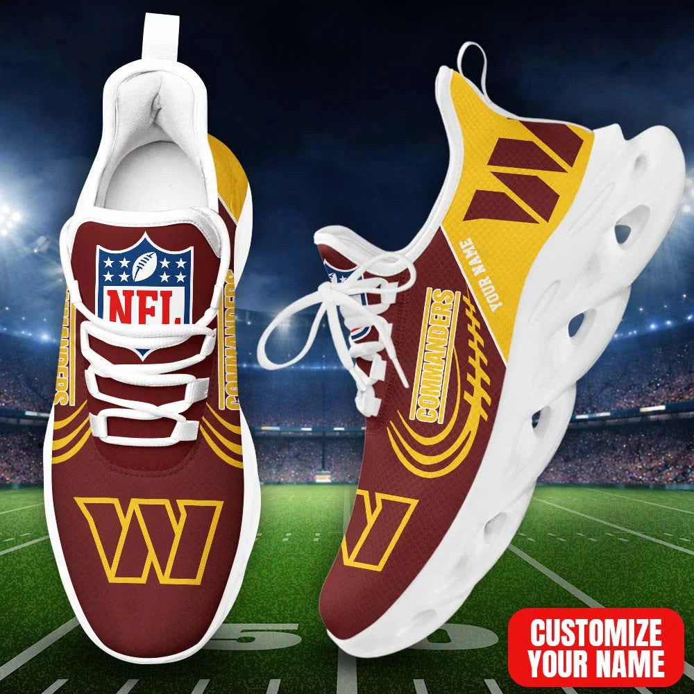 LIMITED EDITION - NEW CUSTOMIZED NFL12 WTC WS COMMANDERS PREMIUM CLUNKY SNEAKERS