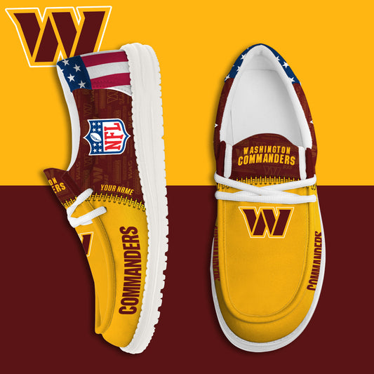 LIMITED EDITION - NEW CUSTOMIZED NFL12 WTC WASHINGTON COMMANDERS LOAFER SHOES
