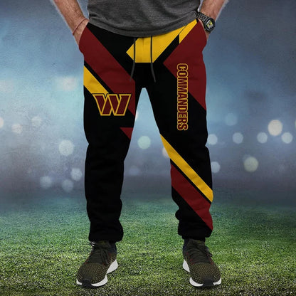 LIMITED EDITION - NEW CUSTOMIZED NFL12 WTC WASHINGTON COMMANDERS SWEATPANTS