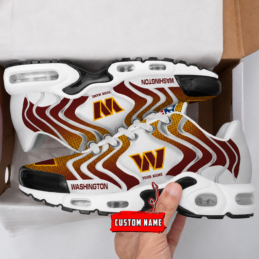 LIMITED EDITION - NEW CUSTOMIZED NFL12 WTC WASHINGTON COMMANDERS AIR MAX PLUS SNEAKERS