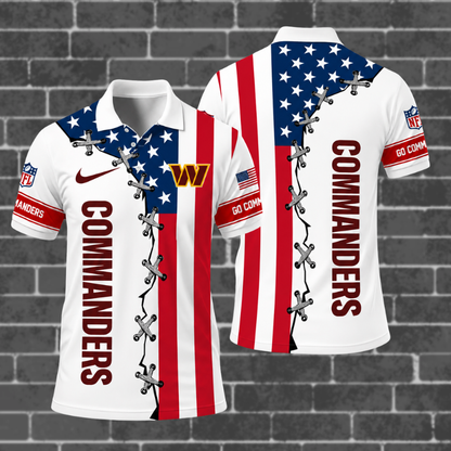 [SPECIAL OFFER] NEW CUSTOMIZED NFL12 WTC WASHINGTON COMMANDERS POLO SHIRT