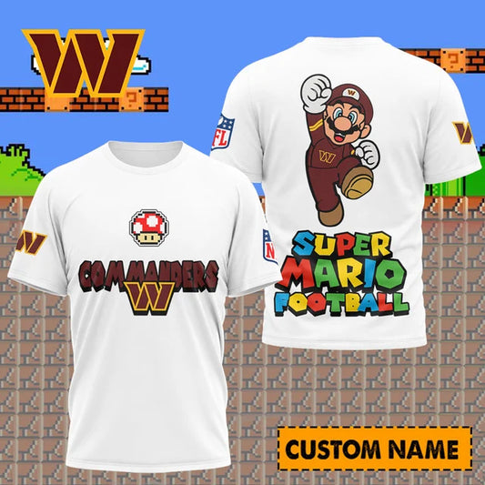 LIMITED EDITION - NEW CUSTOMIZED NFL12 WS COMMANDERS UNISEX T-SHIRT, SWEATSHIRT, HOODIE & ZIP HOODIE