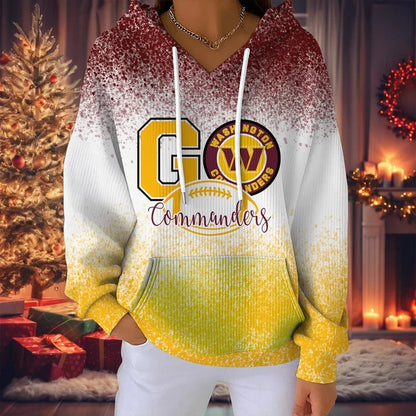 LIMITED EDITION - NEW CUSTOMIZED NFL12 WTC WASHINGTON COMMANDERS RIBBED HOODIE & SWEATSHIRT