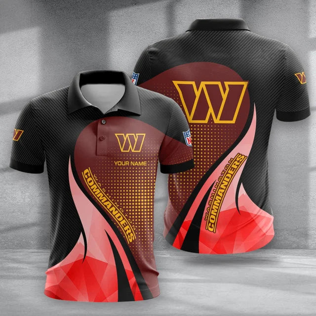 LIMITED EDITION - NEW CUSTOMIZED NFL12 WTC WASHINGTON COMMANDERS POLO, T-SHIRT & SHORT PANTS SET