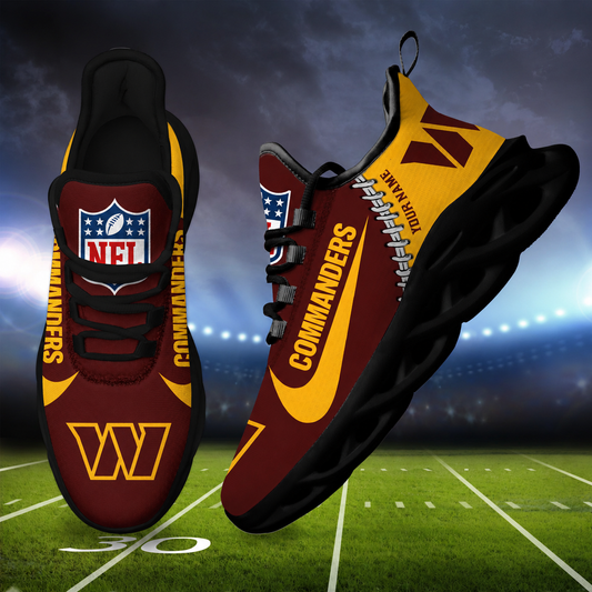 LIMITED EDITION - NEW CUSTOMIZED NFL12 WTC WASHINGTON COMMANDERS UNISEX MAX SOUL SHOES