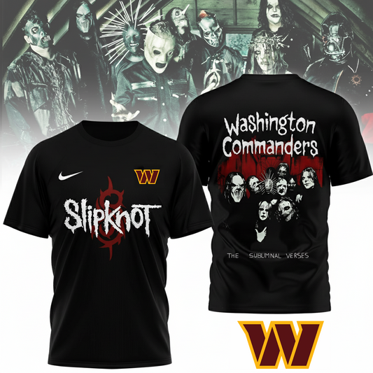 LIMITED EDITION - NEW CUSTOMIZED NFL12 WTC WASHINGTON COMMANDERS SLIPKNOT 3D SHIRT