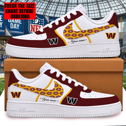 LIMITED EDITION - NEW CUSTOMIZED NFL12 WTC WASHINGTON COMMANDERS AF1 SHOES