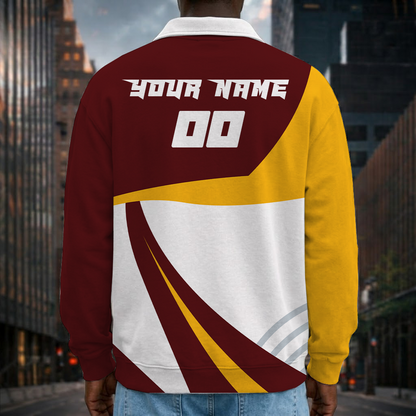 [SPECIAL OFFER] NEW CUSTOMIZED NFL12 WTC WASHINGTON COMMANDERS LONG SLEEVE POLO SHIRT