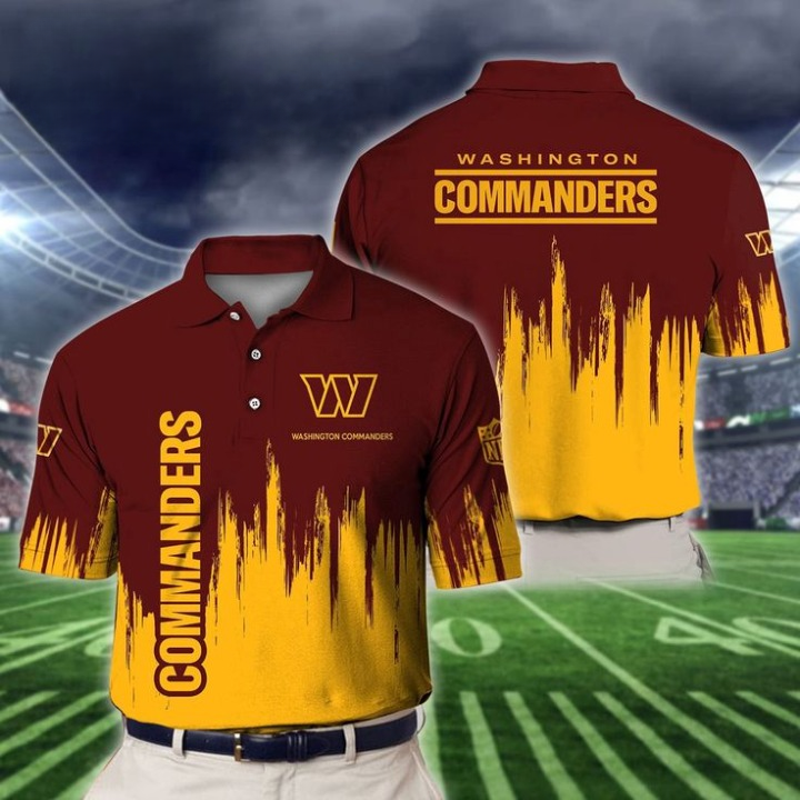 LIMITED EDITION - NEW CUSTOMIZED NFL12 WTC WASHINGTON COMMANDERS POLO SHIRT