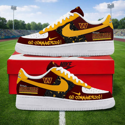 LIMITED EDITION - NEW CUSTOMIZED NFL12 WTC WASHINGTON COMMANDERS AF1 SNEAKERS