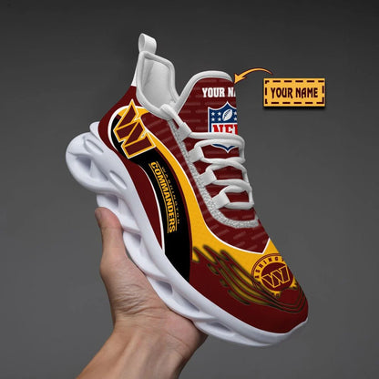 LIMITED EDITION - NEW CUSTOMIZED NFL12 WTC WASHINGTON COMMANDERS UNISEX MAX SOUL SHOES