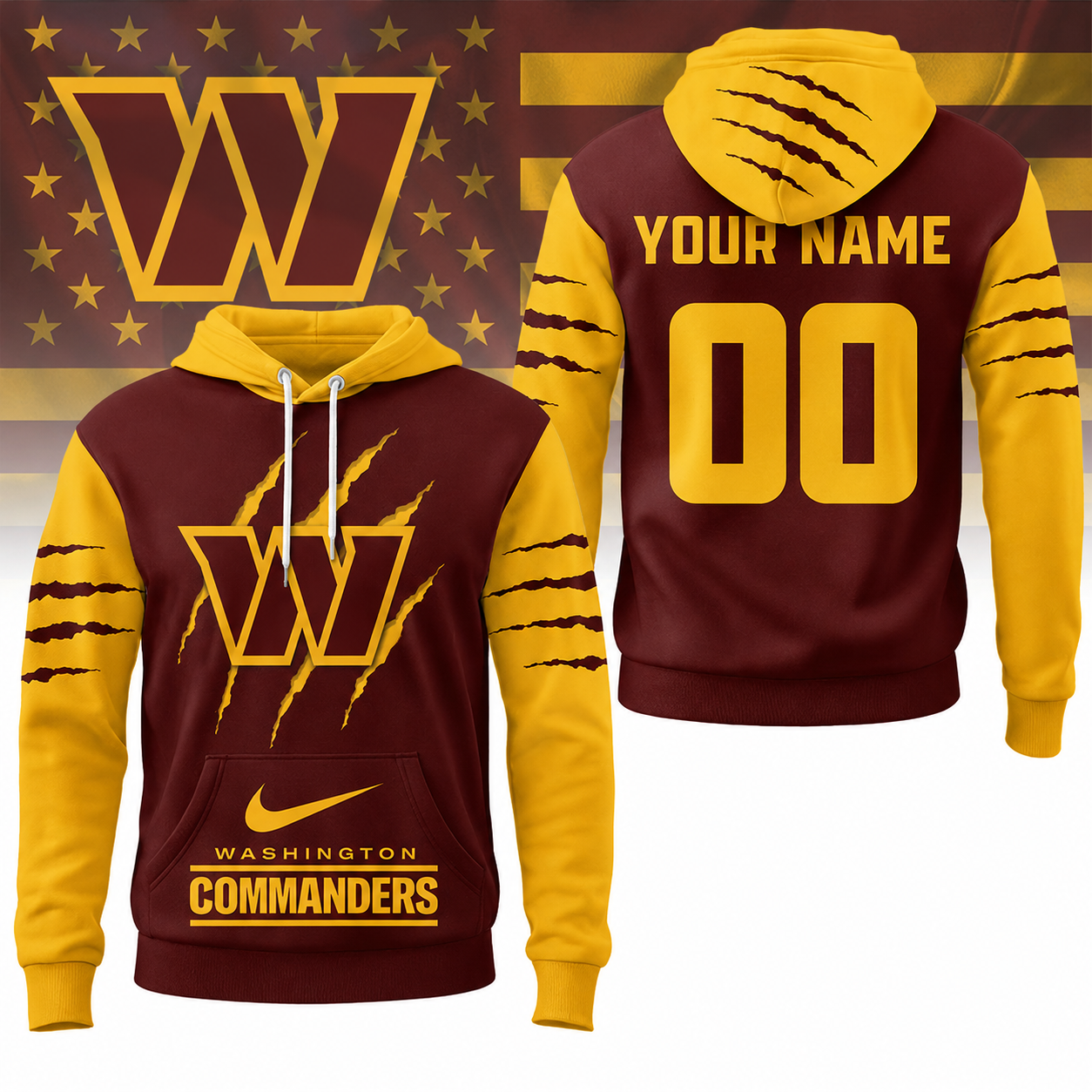 LIMITED EDITION - NEW CUSTOMIZED NFL12 WTC WASHINGTON COMMANDERS T-SHIRT, POLO SHIRT, ZIP POLO SHIRT, SWEATSHIRT, HOODIE & ZIP HOODIE