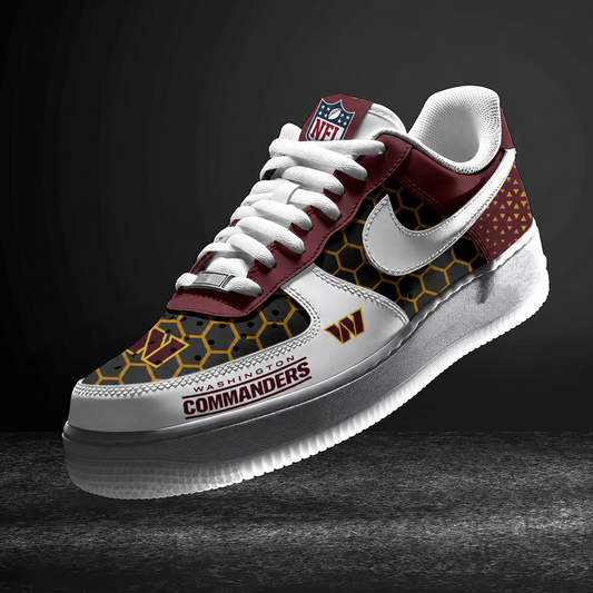LIMITED EDITION - NEW CUSTOMIZED NFL12 WTC WASHINGTON COMMANDERS AF1 SNEAKERS