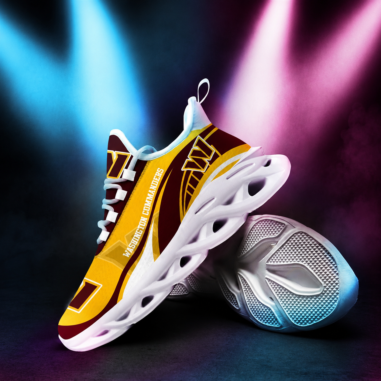 LIMITED EDITION - NEW CUSTOMIZED NFL12 WTC WASHINGTON COMMANDERS UNISEX MAX SOUL SHOES