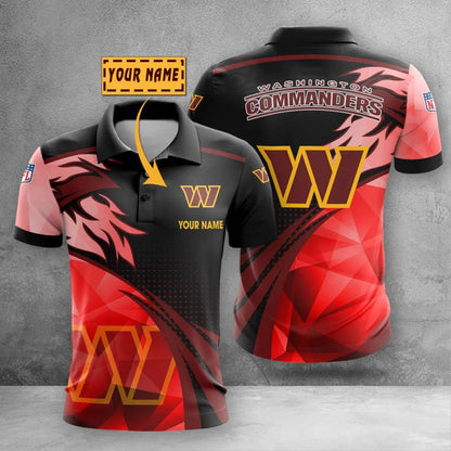 LIMITED EDITION - NEW CUSTOMIZED NFL12 WTC WASHINGTON COMMANDERS POLO SHIRT